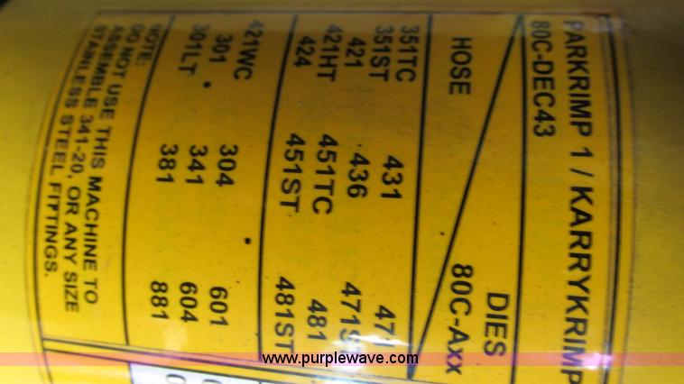 image for item AC9792 Parker 82C-080 Karry Krimp hydraulic hose crimper