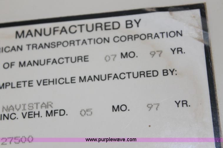 image for item AJ9317 1997 International 3800 school bus