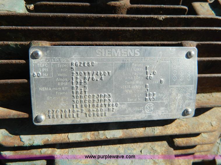 image for item AQ9430 Siemans 5 HP motor