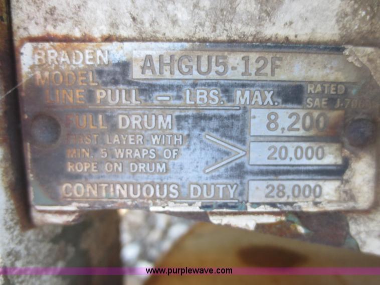 image for item AZ9142 Braden AHG45-12F hydraulic winch