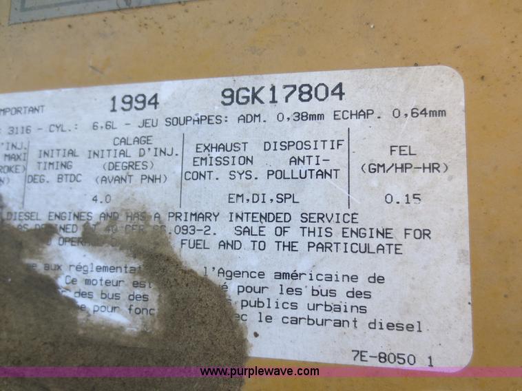 image for item AZ9146 1994 Caterpillar 3116 turbo diesel engine