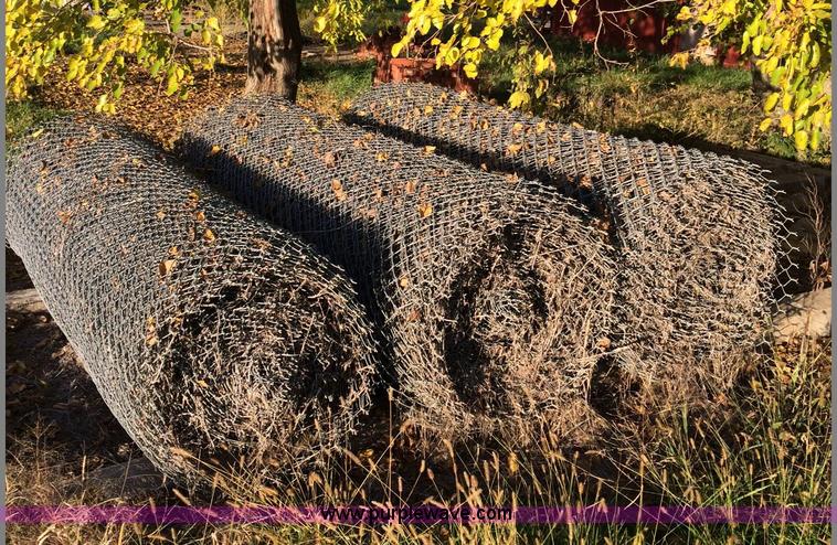 image for item D1267 (3) rolls of 8' chain link fence