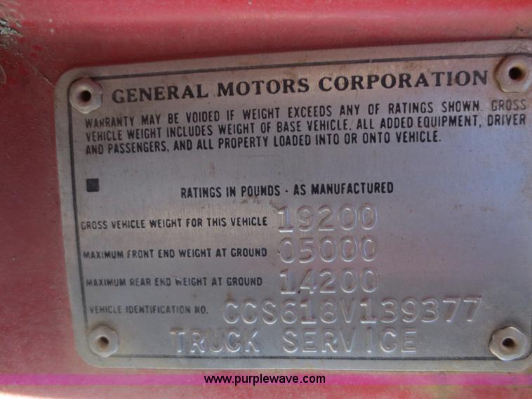 image for item D2180 1978 Chevrolet C60 flat bed dump truck