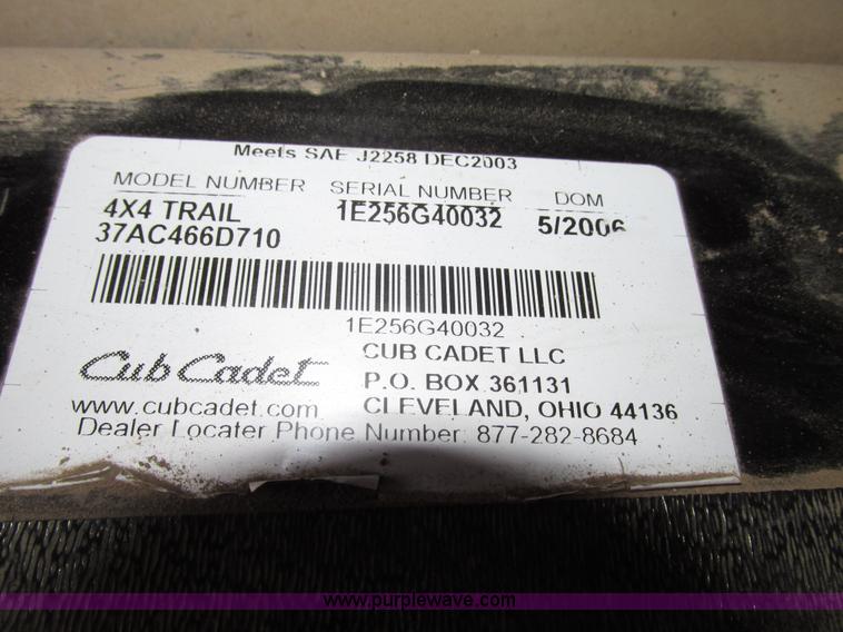 image for item G9972 2006 Cub Cadet 4X4 Trail utility vehicle