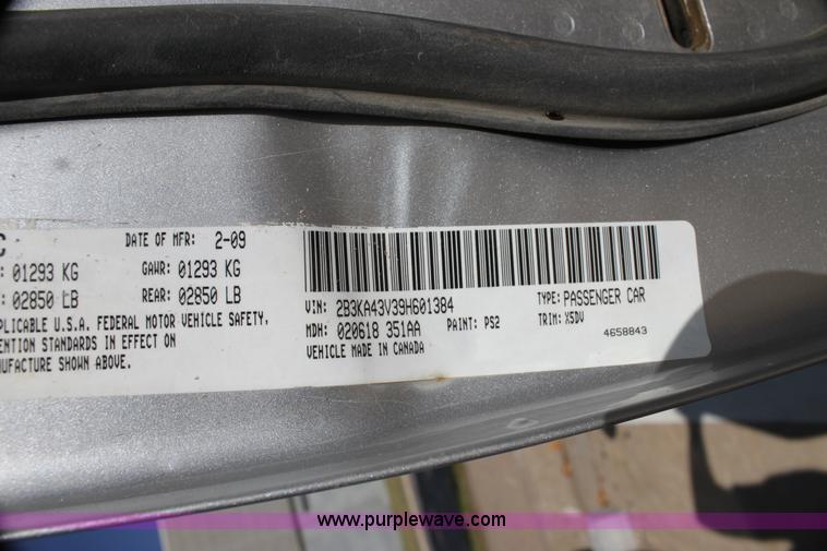 image for item H8776 2009 Dodge Charger SE