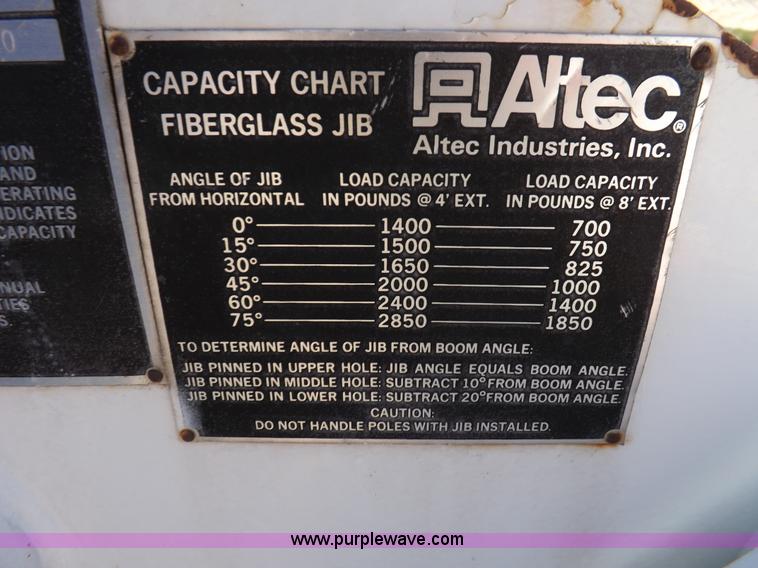 image for item H9031 Altec utility bed