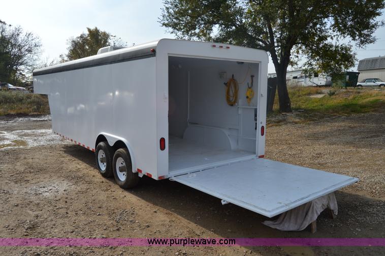 image for item I2945 2002 Titan gooseneck enclosed car hauler trailer