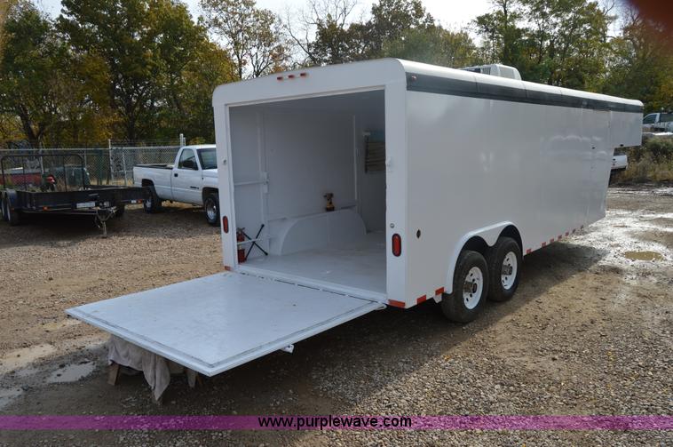 image for item I2945 2002 Titan gooseneck enclosed car hauler trailer