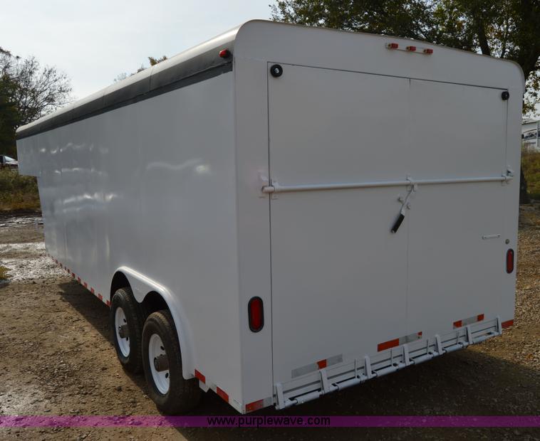 image for item I2945 2002 Titan gooseneck enclosed car hauler trailer