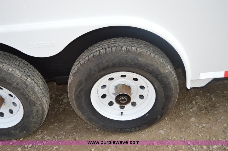 image for item I2945 2002 Titan gooseneck enclosed car hauler trailer