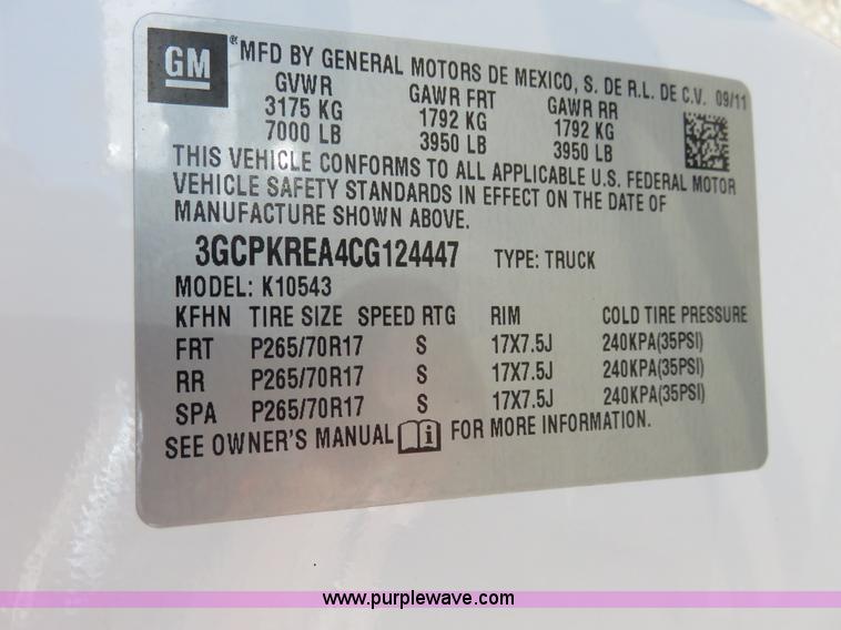 image for item I5896 2012 Chevrolet Silverado 1500 LS Crew Cab pickup truck