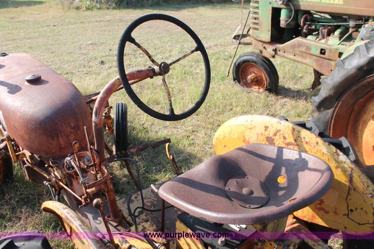 image for item H5588 1948 McCormick Farmall Cub Lowboy tractor with trencher