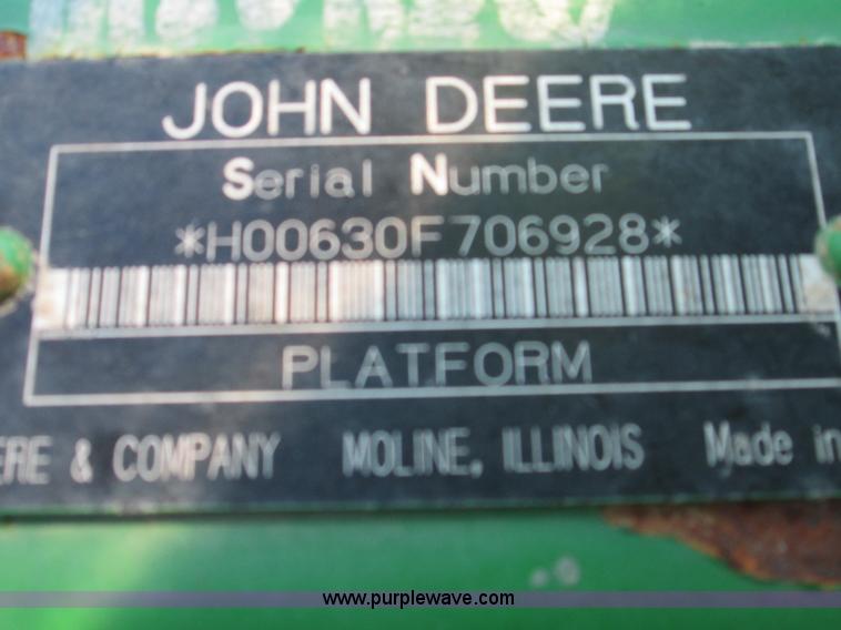 image for item H9424 2004 John Deere 630F HydraFlex platform header