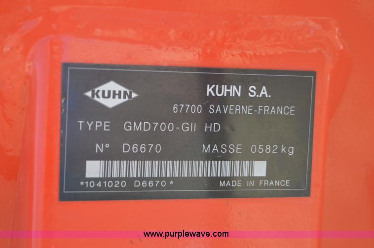 image for item I2943 Kuhn GMD700-G11 disc mower
