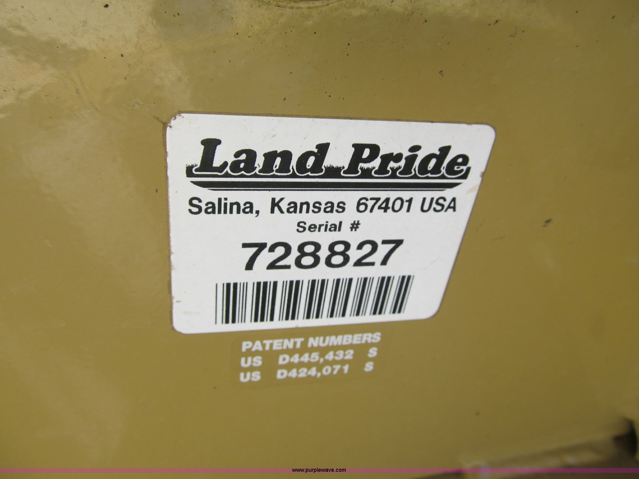 Land Pride FDR3690 rotary mower in Sugar Creek, MO Item Z9085 sold