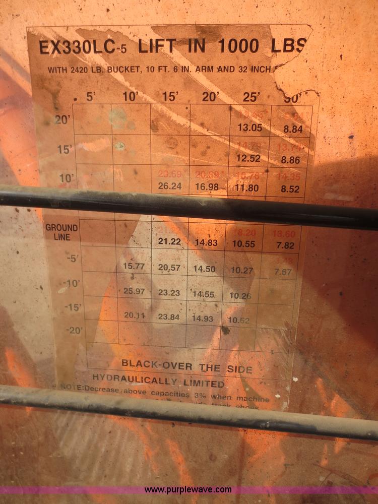 image for item D2199 2001 Hitachi EX330LC-5 excavator