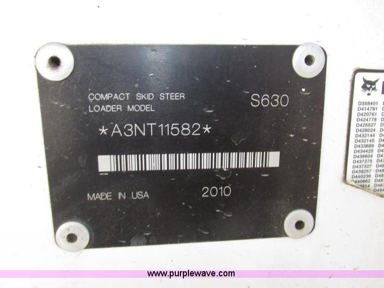 image for item G9915 2010 Bobcat S630 skid steer