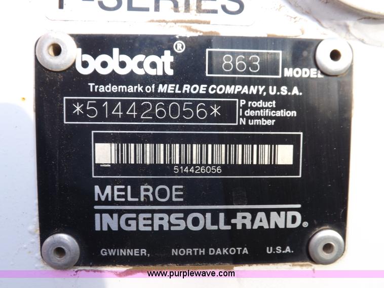 image for item H9035 1998 Bobcat 863 skid steer