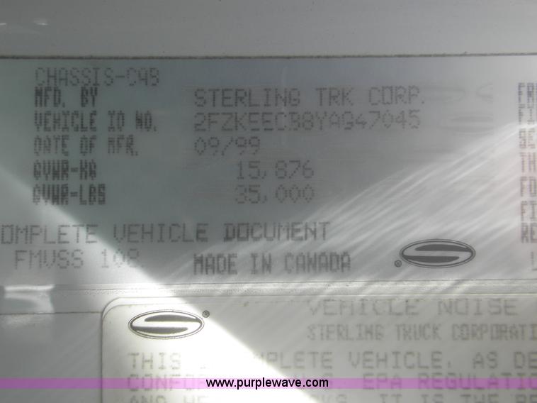 image for item I5903 2000 Sterling dump truck