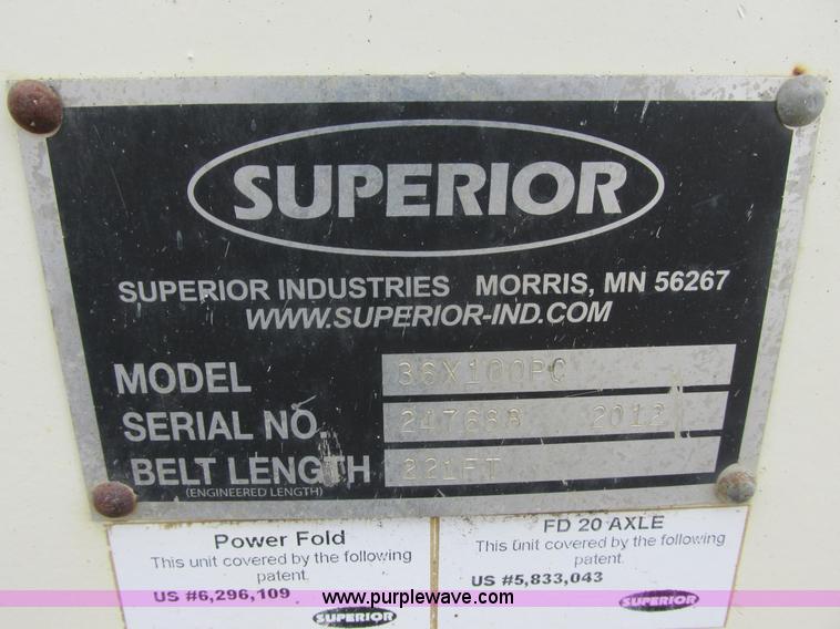 image for item I6048 2012 Superior Pinnacle PC radial stacking conveyor