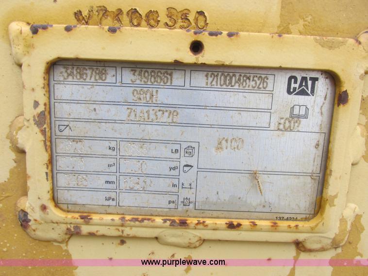 image for item I6050 2011 Caterpillar 980K wheel loader