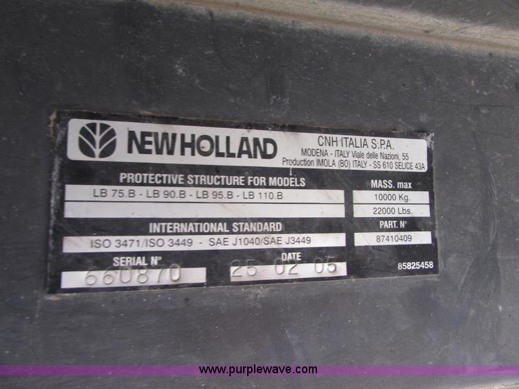 image for item I6738 2005 New Holland LB75B backhoe
