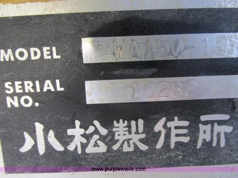 image for item J2384 1987 Komatsu WA150 wheel loader