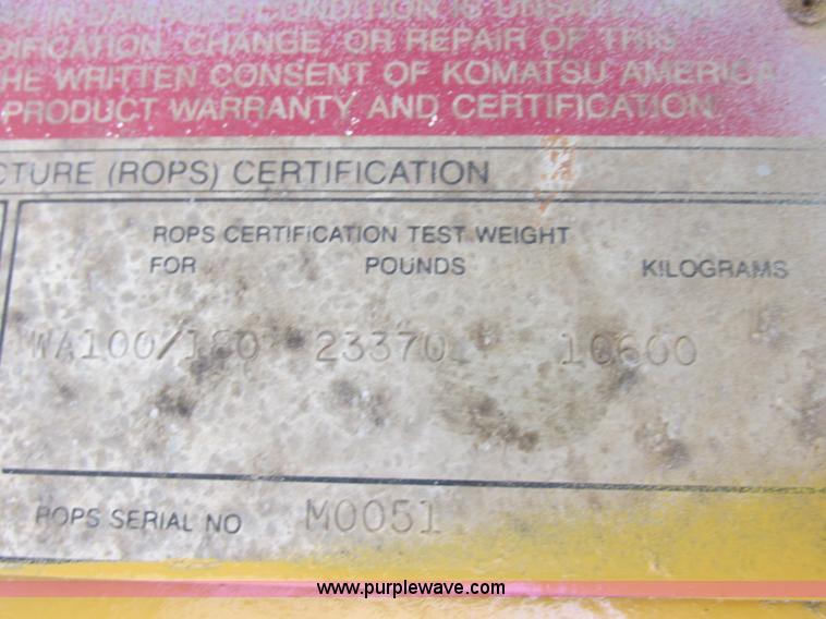 image for item J2384 1987 Komatsu WA150 wheel loader