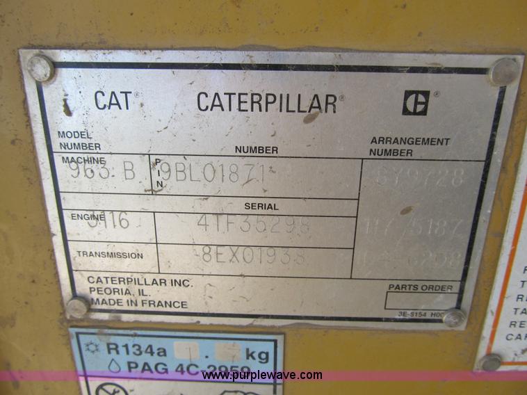 image for item Z9091 1997 Caterpillar 963B track loader