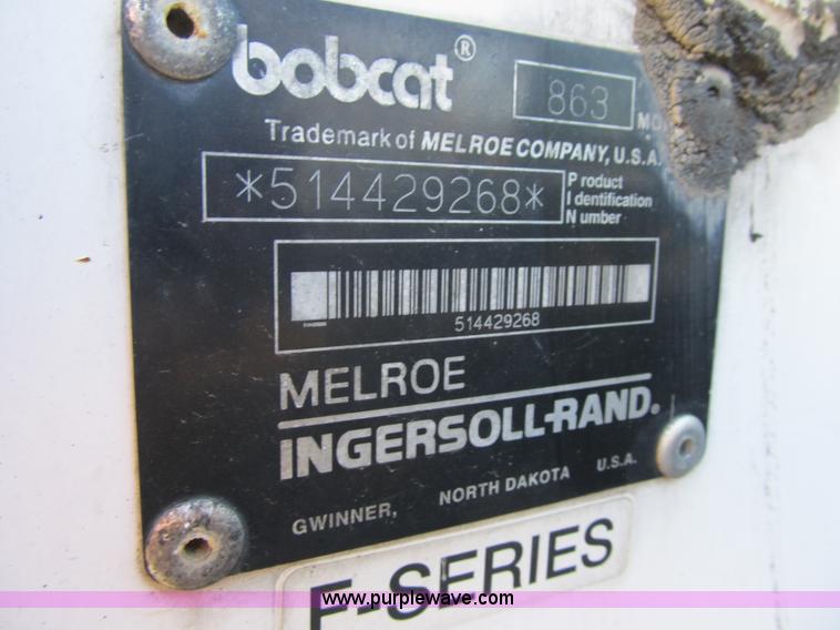 image for item Z9110 1999 Bobcat 863 Turbo skid steer