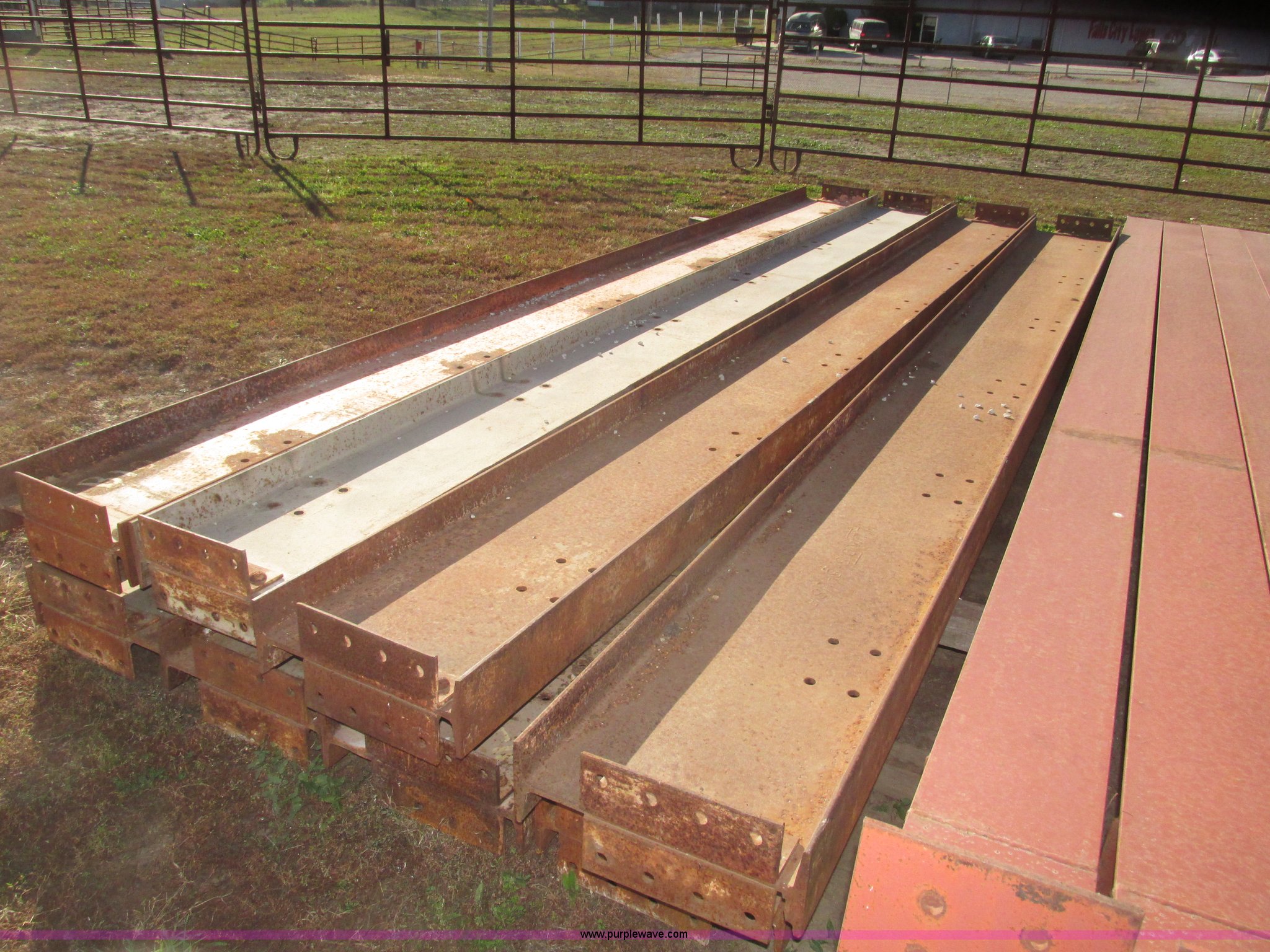  8 Red Iron I beams In Falls City NE Item G9896 Sold Purple Wave