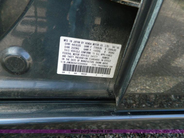 image for item AX9998 2005 Honda Accord Hybrid