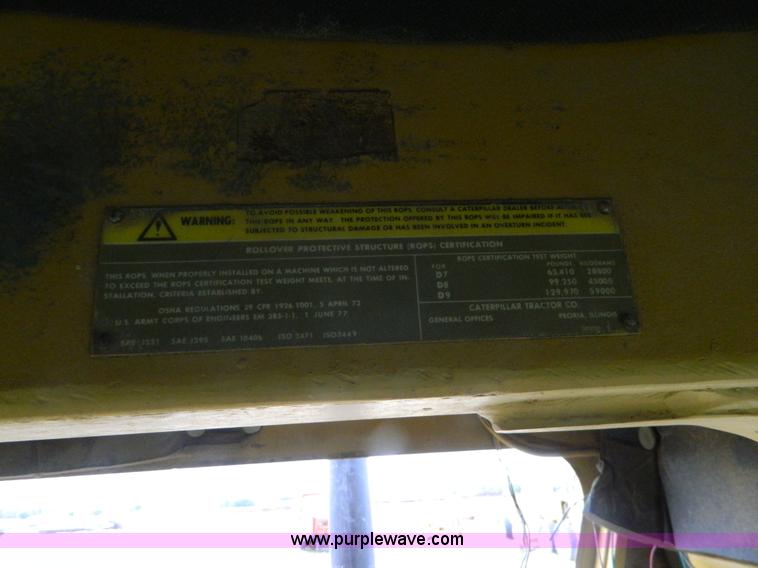 image for item H2376 1988 Caterpillar D7GE2 dozer