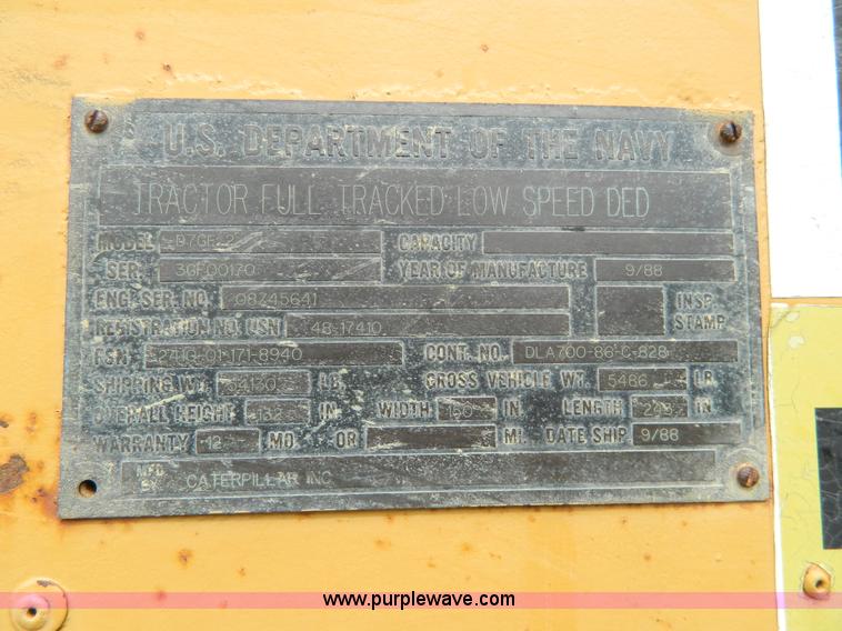 image for item H2376 1988 Caterpillar D7GE2 dozer