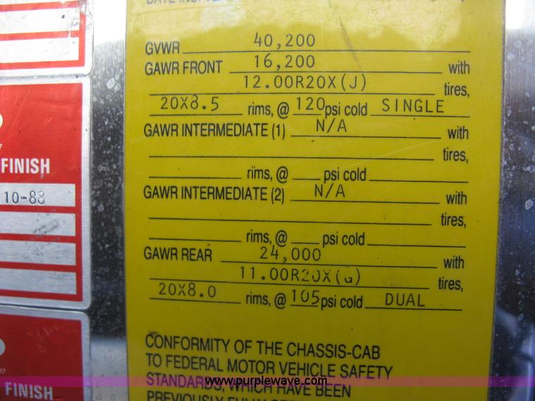 image for item H9469 1988 Pierce pumper fire truck