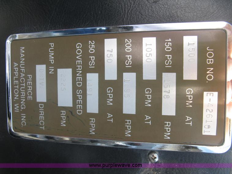 image for item H9469 1988 Pierce pumper fire truck