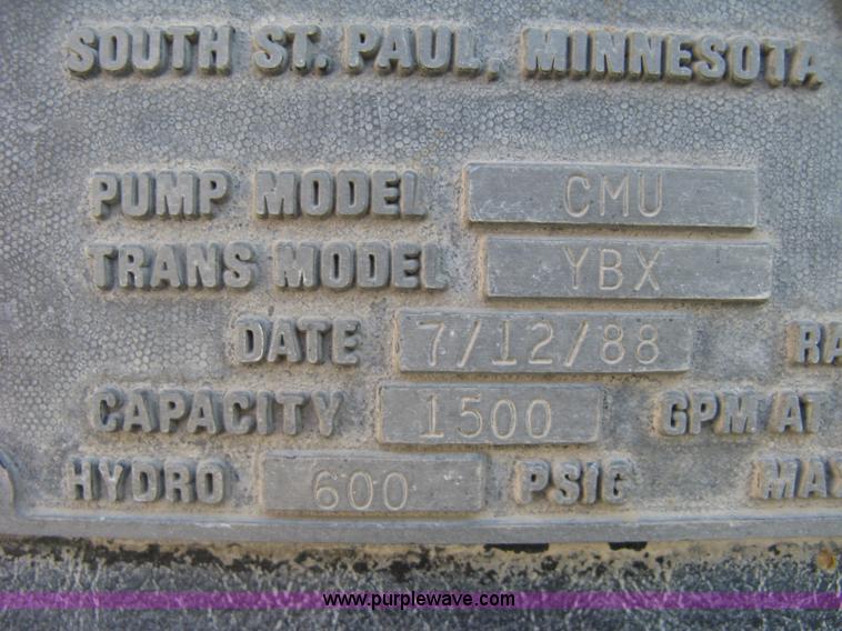 image for item H9469 1988 Pierce pumper fire truck