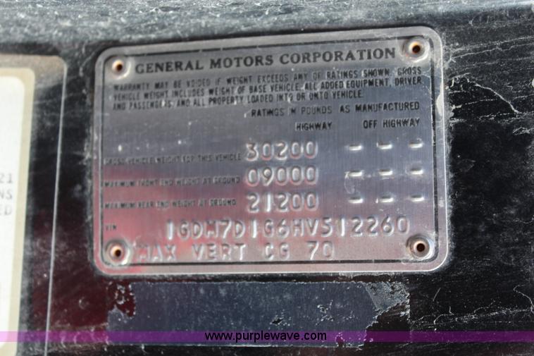 image for item I5974 1987 GMC pumper fire truck