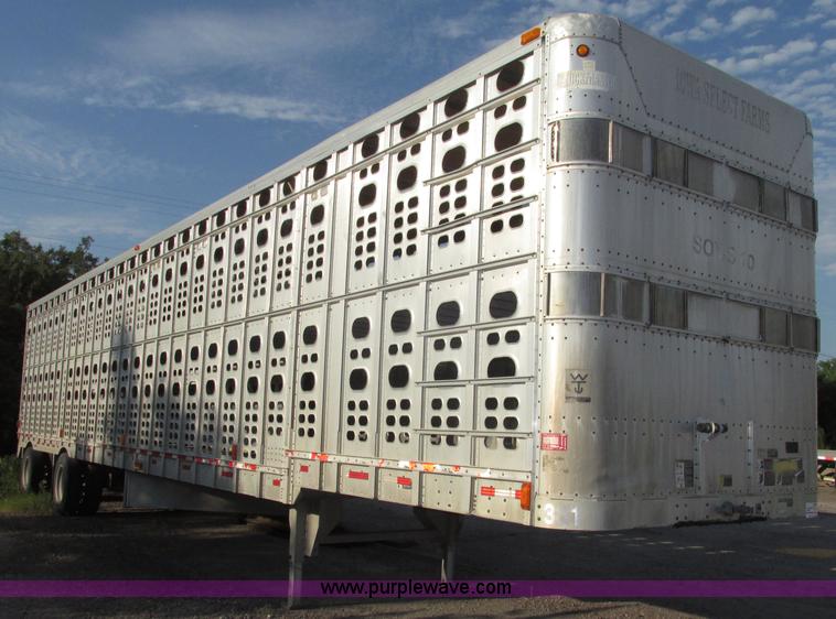 image for item F7463 2000 Wilson Stock Master 53' spread axle livestock trailer