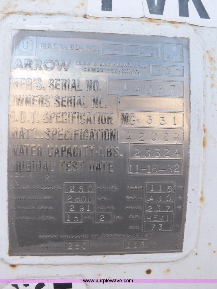 image for item H9016 Arrow Tank Manufacturing propane tank