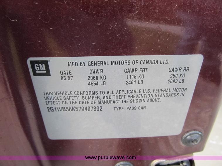 image for item F8884 2007 Chevrolet Impala LS