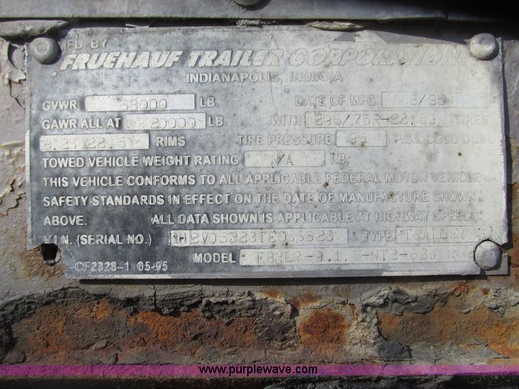 image for item G9905 1996 Fruehauf FBHLP-9-1.5-NT2-53W dry van trailer