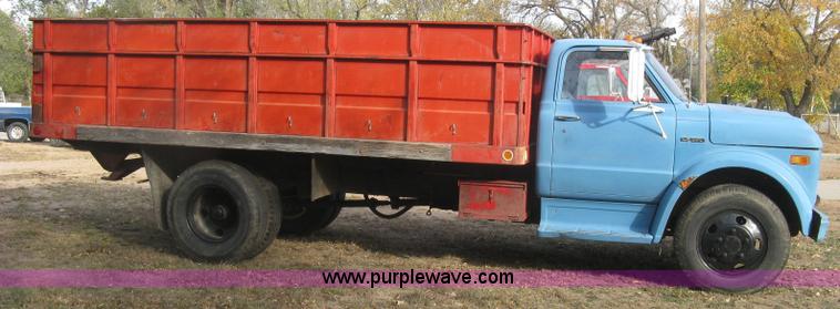 image for item H9371 1971 Chevrolet C50 stake bed dump truck