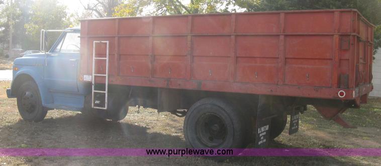 image for item H9371 1971 Chevrolet C50 stake bed dump truck