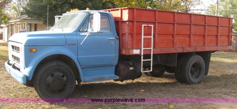 image for item H9371 1971 Chevrolet C50 stake bed dump truck