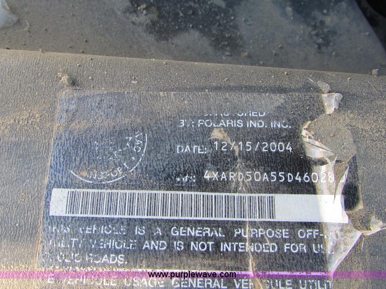 image for item I6726 2005 Polaris Ranger XP UTV