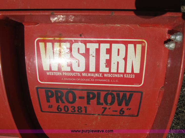 image for item F8875 Western 7.5' snow plow