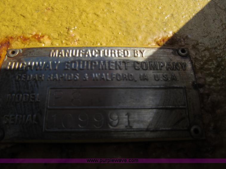 image for item F8876 Highway Equipment P-8 salt/sand spreader