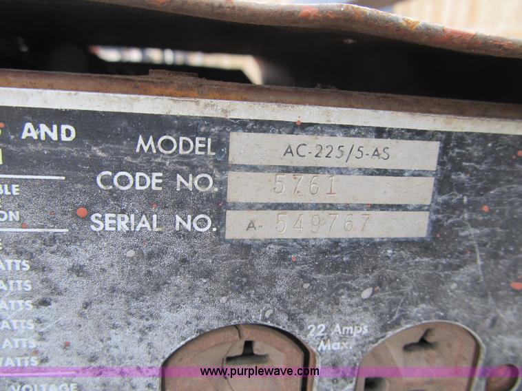 image for item F8889 Lincoln AC-225/5AWS welder generator