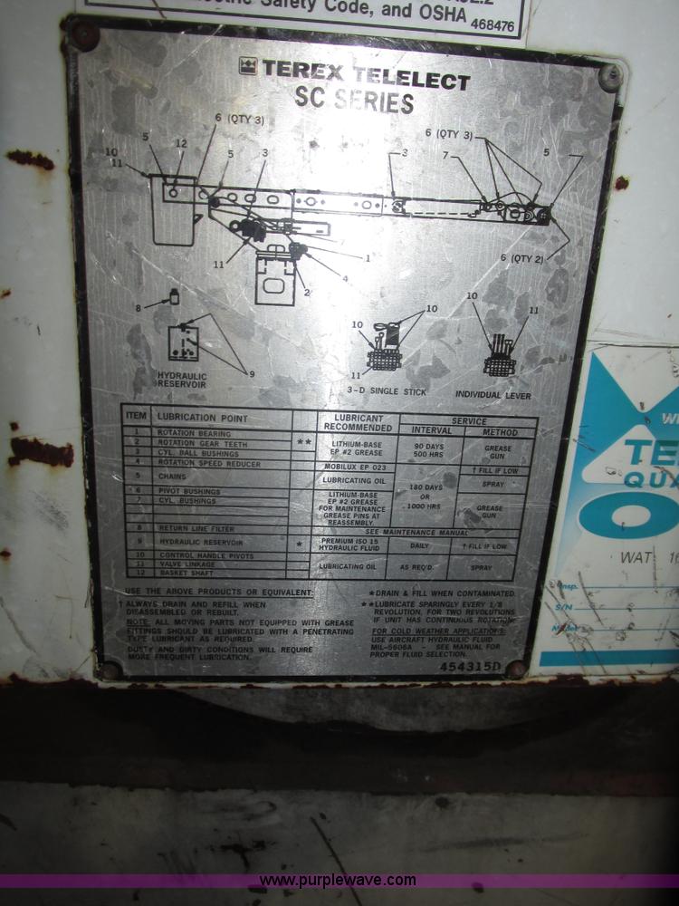 image for item G9897 2003 Terex Hi Ranger SC45 truck boom